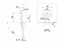 Петля д/стекла накладная с пружиной h0 slide-on AKS (круглая заглушка хром) — купить мебельную фурнитуру в Санкт-Петербурге | AKS мебель

