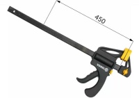 Струбцина быстрозажимная 450мм VOREL — купить мебельную фурнитуру в Санкт-Петербурге | AKS мебель
