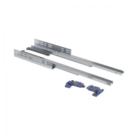 Направляющая скрытого монтажа L-400 push to open ДСП до19mm с замками PRIME by AKS 3D полное выдвижение — купить мебельную фурнитуру в Санкт-Петербурге | AKS мебель
