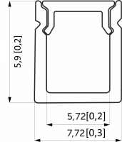 Профиль алюминиевый накладной NAVI-0806A с экраном, узкий, цвет черный, 2м, AKS — купить мебельную фурнитуру в Санкт-Петербурге | AKS мебель
