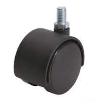 Колесо двойное d50мм трубы d25 (512А) М10, черный AKS — купить мебельную фурнитуру в Санкт-Петербурге | AKS мебель
