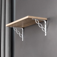 Полкодержатель мет. INFINITY 200*200*20*3, белый AKS — купить мебельную фурнитуру в Санкт-Петербурге | AKS мебель
