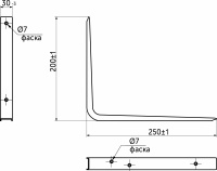 Полкодержатель мет. CRAFT 200*250*1.5 белый AKS — купить мебельную фурнитуру в Санкт-Петербурге | AKS мебель
