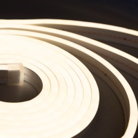 Гибкий неон - 9,6W/m, 24V, 6*12мм, 120 д/м, IP65, теплый белый (3000K) - 20м, AKS — купить мебельную фурнитуру в Санкт-Петербурге | AKS мебель
