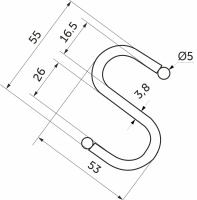 Крючок на трубу d16 ретро черный AKS — купить мебельную фурнитуру в Санкт-Петербурге | AKS мебель
