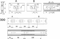 Направляющая шариковая L-300 h=45 AKS PLUS A — купить мебельную фурнитуру в Санкт-Петербурге | AKS мебель
