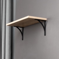 Полкодержатель мет. KOMETA 200*150*20*3, черный AKS — купить мебельную фурнитуру в Санкт-Петербурге | AKS мебель
