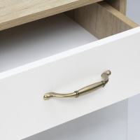 Ручка меб. скоба мет. AVRORA 128 античная латунь, AKS — купить мебельную фурнитуру в Санкт-Петербурге | AKS мебель
