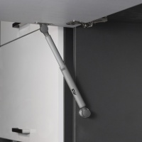 Подъемник газовый верхний 100N с фиксацией в любом положении серый AKS — купить мебельную фурнитуру в Санкт-Петербурге | AKS мебель
