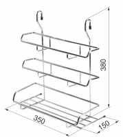 Корзина на трубу d16 для бумаги и плёнки CWJ215 хром AKS — купить мебельную фурнитуру в Санкт-Петербурге | AKS мебель
