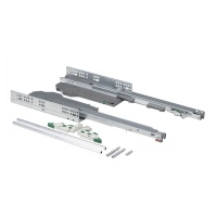 Направляющая скрытого монтажа L-550 push to open + доводчик ДСП до18mm с замками AKS SMART полное выдвижение — купить мебельную фурнитуру в Санкт-Петербурге | AKS мебель
