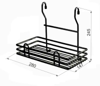 Корзина на трубу d16 одинарная мини CWJ102M черный AKS — купить мебельную фурнитуру в Санкт-Петербурге | AKS мебель

