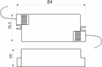 Блок питания Ultra 15W/12V с вилкой и миниконнектором (по 2 м), AKS — купить мебельную фурнитуру в Санкт-Петербурге | AKS мебель
