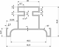 Профиль алюм. GOLA-16 вертикальный средний 5,4 м черный AKS — купить мебельную фурнитуру в Санкт-Петербурге | AKS мебель
