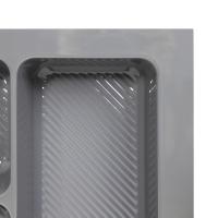 Лоток для столовых приборов 600 TR-03 (540～485*430～390*55), серый AKS — купить мебельную фурнитуру в Санкт-Петербурге | AKS мебель
