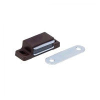 Защелка магнитная мебельная малая LEBA коричневая — купить мебельную фурнитуру в Санкт-Петербурге | AKS мебель
