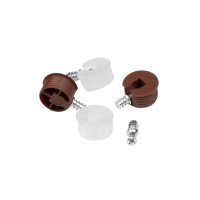 Полкодержатель d20 со штоком-евровинтом 6*10 коричневый (уп/100 шт), AKS — купить мебельную фурнитуру в Санкт-Петербурге | AKS мебель
