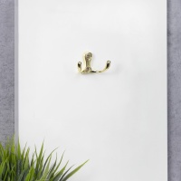 Крючок меб. двухрожковый мет. WP19 золото GRIDLI — купить мебельную фурнитуру в Санкт-Петербурге | AKS мебель
