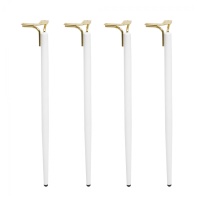 Опора меб. DIANA h725, белый матовый/золото (1 упак. = 4 шт.) AKS — купить мебельную фурнитуру в Санкт-Петербурге | AKS мебель
