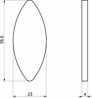 Шкант плоский №20 (56*23*4) (уп/20 шт) РП — купить мебельную фурнитуру в Санкт-Петербурге | AKS мебель
