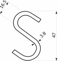Крючок на трубу d16 (к-т 10шт) хром AKS — купить мебельную фурнитуру в Санкт-Петербурге | AKS мебель
