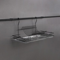 Корзина на трубу d16 сушка CWJ128B черный AKS — купить мебельную фурнитуру в Санкт-Петербурге | AKS мебель
