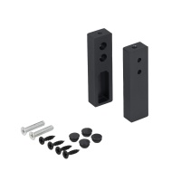 Держатель штанги гардеробной прямоуг. FAME/1 концевой, черный браш AKS — купить мебельную фурнитуру в Санкт-Петербурге | AKS мебель
