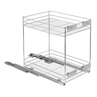 Выдвижная корзина-карго 400 NORWIG крепл.нижнее, хром AKS — купить мебельную фурнитуру в Санкт-Петербурге | AKS мебель
