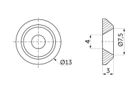 Подкладка под винт d4 пластик бесцветная (уп/20шт) РП — купить мебельную фурнитуру в Санкт-Петербурге | AKS мебель
