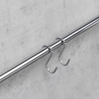 Крючок на трубу d16 двойной хром AKS — купить мебельную фурнитуру в Санкт-Петербурге | AKS мебель
