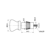 Заглушка на рейлинг RETRO, бронза РФ — купить мебельную фурнитуру в Санкт-Петербурге | AKS мебель
