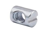 Гайка бочонок М6*10*13 симметричная белый цинк (уп/10шт) AKS — купить мебельную фурнитуру в Санкт-Петербурге | AKS мебель
