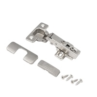 Петля накладная с доводчиком 45мм h0 clip-on AKS (саморезы, заглушки) — купить мебельную фурнитуру в Санкт-Петербурге | AKS мебель
