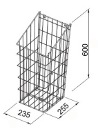 Корзина для белья 300 (235*255*600), белый REJS — купить мебельную фурнитуру в Санкт-Петербурге | AKS мебель
