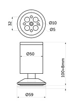 Опора меб. мет. D-762 h100 с регул. хром AKS — купить мебельную фурнитуру в Санкт-Петербурге | AKS мебель
