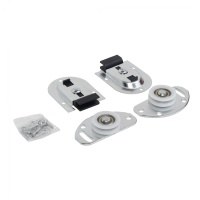 Комплект FAST для 1 раздвижной двери AKS 50 кг (ролики верх и низ, саморезы) — купить мебельную фурнитуру в Санкт-Петербурге | AKS мебель
