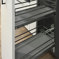 Выдвижная корзина-карго 400 FOCUS крепл.нижнее, графит PRIME by AKS — купить мебельную фурнитуру в Санкт-Петербурге | AKS мебель
