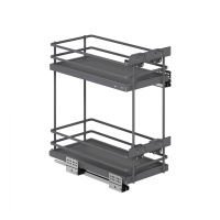 Выдвижная корзина-карго 400 FOCUS крепл.нижнее, графит PRIME by AKS — купить мебельную фурнитуру в Санкт-Петербурге | AKS мебель
