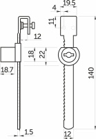 Замок для стеклянных раздвижных 2-х дверей 328 AKS — купить мебельную фурнитуру в Санкт-Петербурге | AKS мебель
