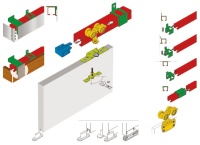 Крепление к стене для направляющей LAGUNA K-075 — купить мебельную фурнитуру в Санкт-Петербурге | AKS мебель
