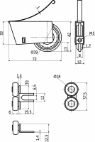 Комплект роликов SENATOR закрытый для 1 раздвижной двери AKS PLUS 80 кг усиленные верхний подшипник — купить мебельную фурнитуру в Санкт-Петербурге | AKS мебель
