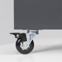 Колесо меб. CRYSTAL/2 d50 h67 с площадкой с торм., черный AKS — купить мебельную фурнитуру в Санкт-Петербурге | AKS мебель
