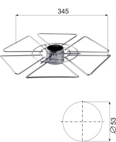 Корзина на трубу d50 для бокалов (тип 1), хром AKS — купить мебельную фурнитуру в Санкт-Петербурге | AKS мебель
