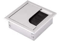 Пропуск кабельный металл 80х80мм алюминий AKS — купить мебельную фурнитуру в Санкт-Петербурге | AKS мебель
