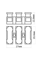 Соединитель электрический, клеммный, K03, для 3х линий, быстрозажимной, GLS — купить мебельную фурнитуру в Санкт-Петербурге | AKS мебель
