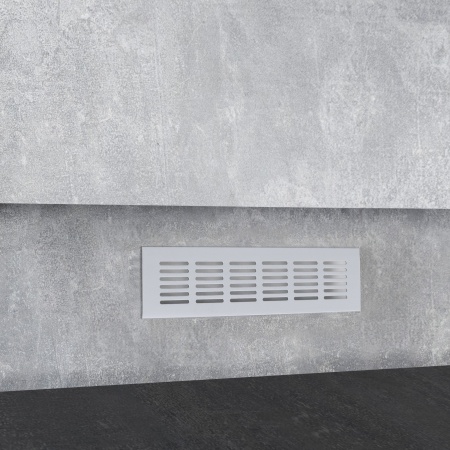 Решетка вентиляционная 250х60мм серебро алюминий AKS — купить мебельную фурнитуру в Санкт-Петербурге | AKS мебель
