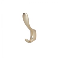Крючок меб. двухрожковый мет. ROMA брашированное золото AKS — купить мебельную фурнитуру в Санкт-Петербурге | AKS мебель
