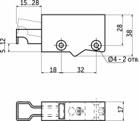 Навес кухонный регулируемый (тип II) белый SAZ — купить мебельную фурнитуру в Санкт-Петербурге | AKS мебель
