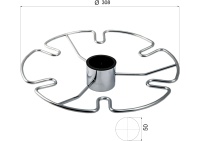 Корзина на трубу d50 для бокалов (тип 2), хром AKS — купить мебельную фурнитуру в Санкт-Петербурге | AKS мебель
