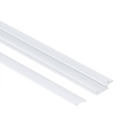 Профиль алюминиевый врезной/торцевой CAPELLA-3216W, с экраном, цвет белый, 2м (для 16 ДСП), AKS — купить мебельную фурнитуру в Санкт-Петербурге | AKS мебель
